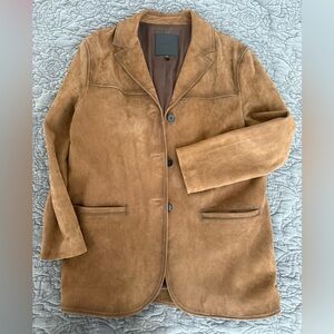 Massimo Dutti suede leather jacket blazer